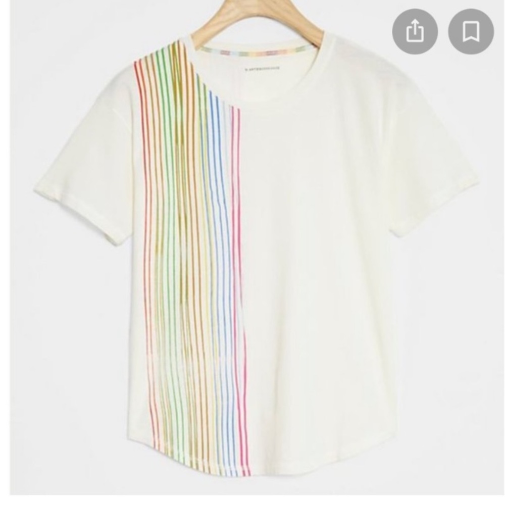NWOT Rainbow Stripe Tee